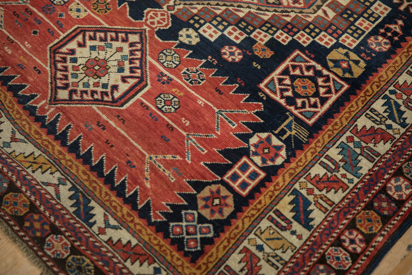 4.5x9 Antique Caucasian Rug Runner