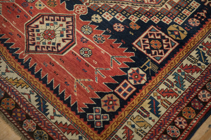 4.5x9 Antique Caucasian Rug Runner