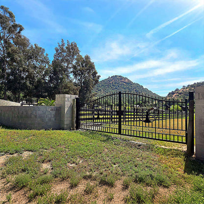 20x8 ft Steel Dual Swing Driveway Gate