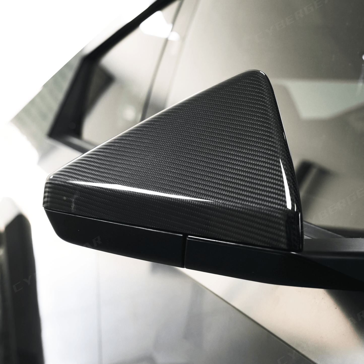 [Real Carbon Fiber] Side Mirror Cover Glossy Dry Carbon For Cybertruck