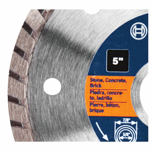BOSCH DB542H 5 In. Premium Turbo Rim Diamond Blade for Smooth Cuts