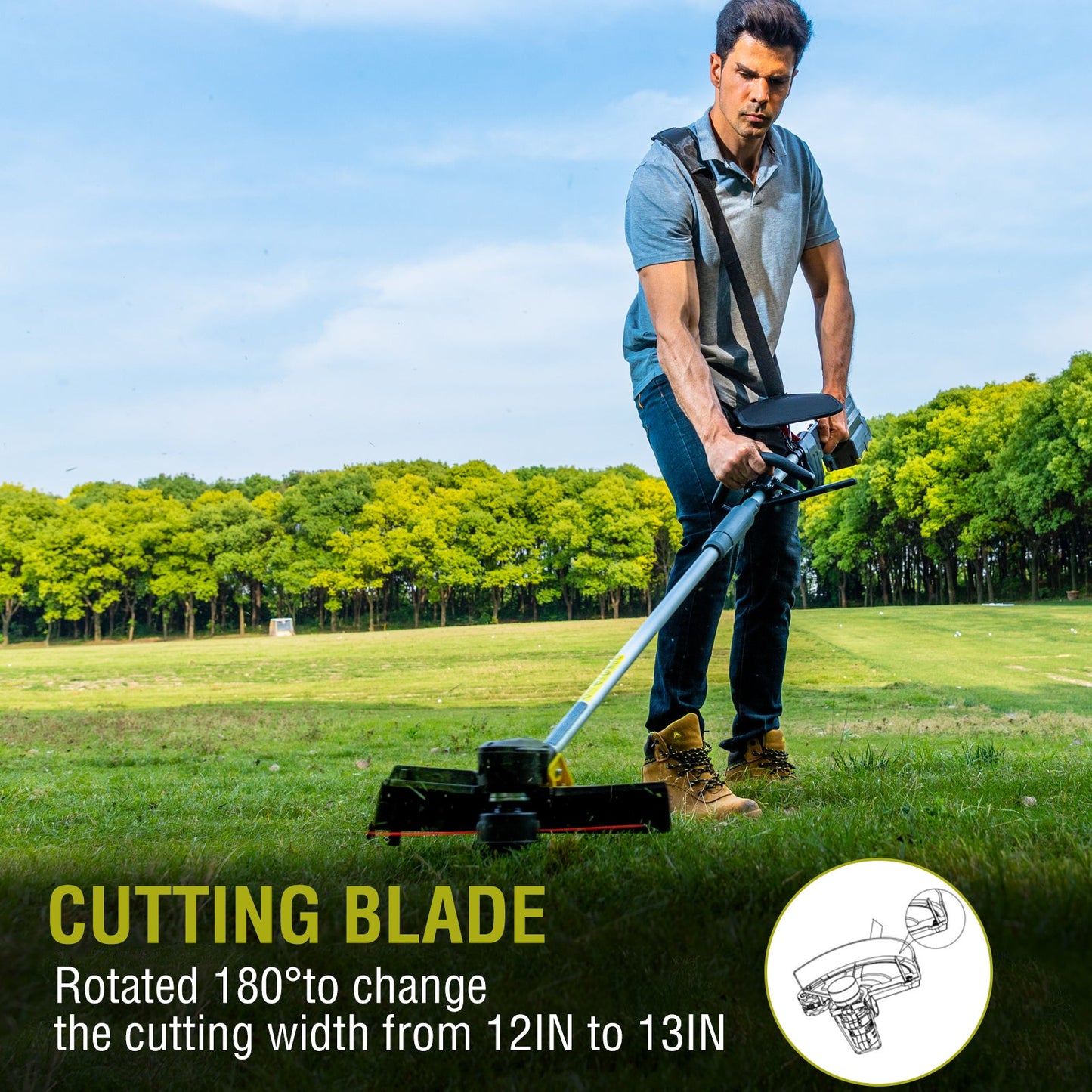 40V 13" Cordless Brush Cutter w/ Battery & Charger DB2501