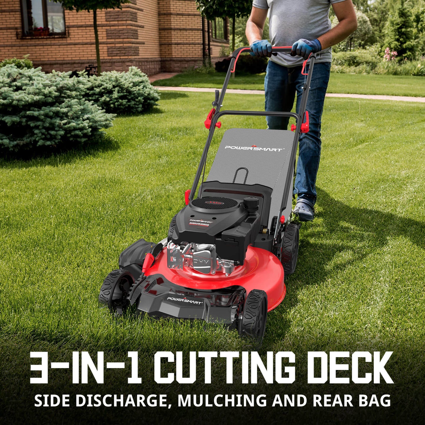 21" 144cc Gas Push 3-in-1 Lawn Mower  DB8621P