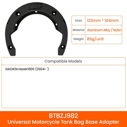 LOBOO Magnetic Motorcycle Tank Bag(4.5-6.5L) – Expandable, Quick Release, Universal Fit