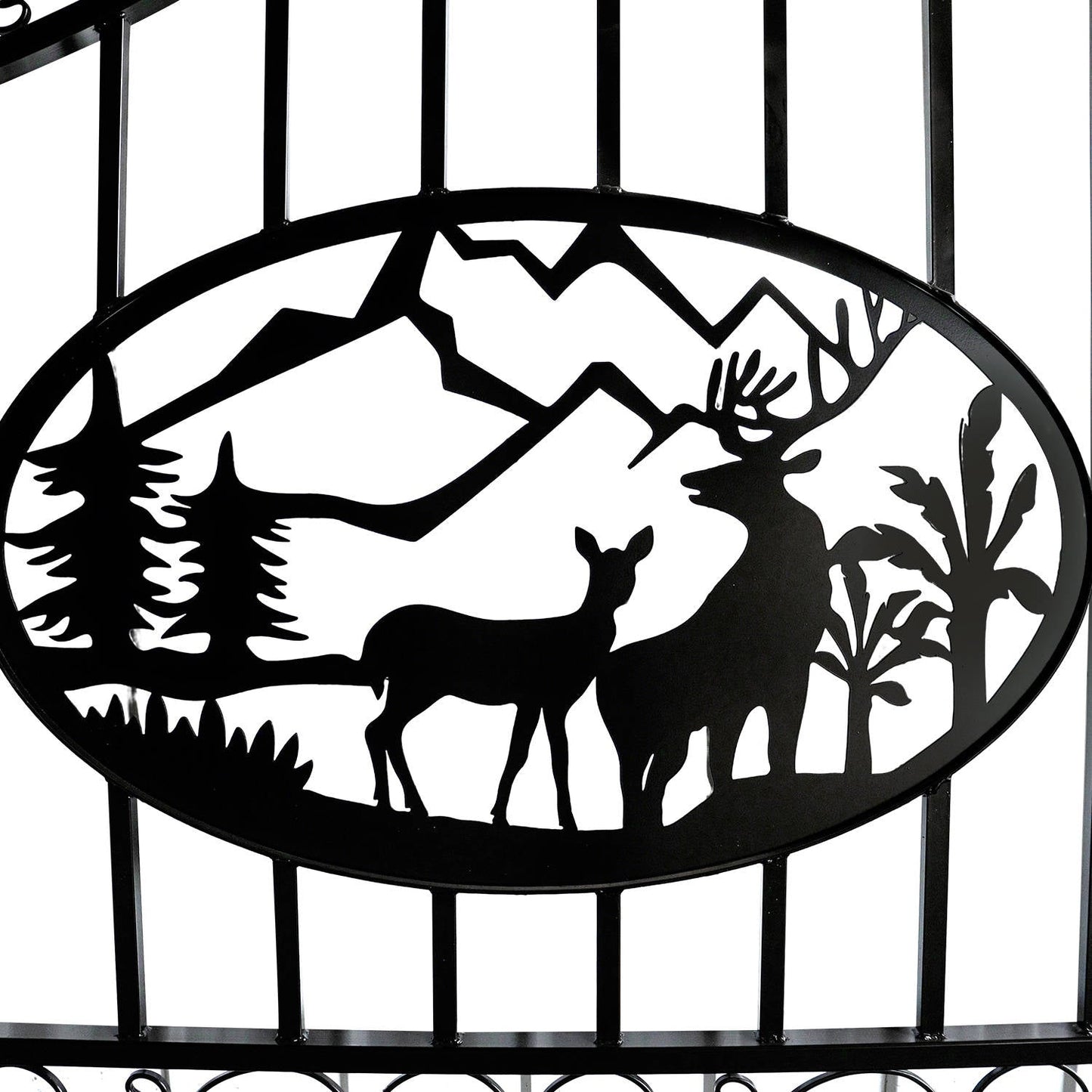 20x8 ft Steel Dual Swing Driveway Gate
