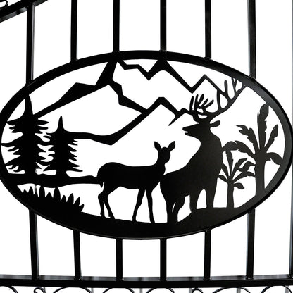 20x8 ft Steel Dual Swing Driveway Gate