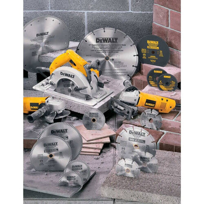 DEWALT DW4701 Diamond Blade, Dry or Wet Cutting, Continuous Rim, 7/8-Inch Arbor, 4-1/2-Inch