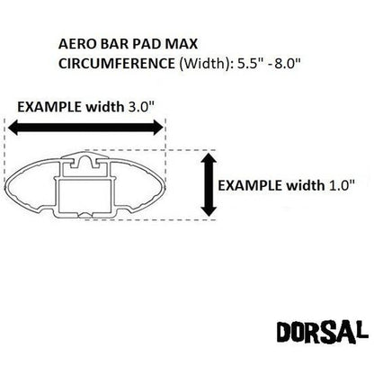 DORSAL Aero Roof Rack Pads 28 Inch Wide with Locking Straps - Pack of 4 for Car Surfboard Kayak SUP Long