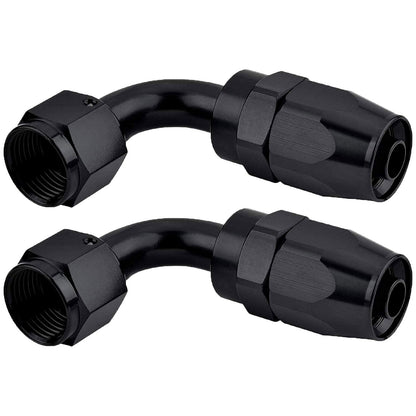 10AN/8AN/6AN Fitting Stainless Steel Braided Oil Fuel Hose Line Kit 5Feet Black