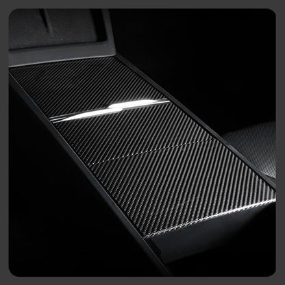 Dry Carbon Fiber Panel Console Wrap For Model Y Juniper / Model 3 Highland