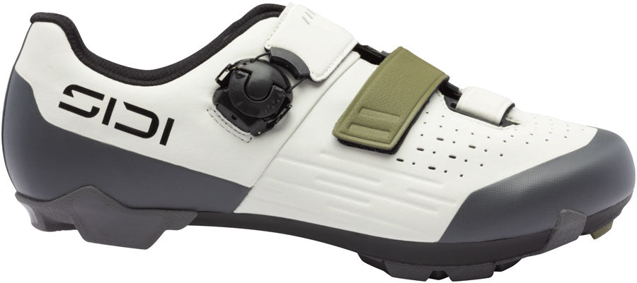 SIDI Silvis XC Clipless Shoes - Mens Ice White/Olive Green 44.5