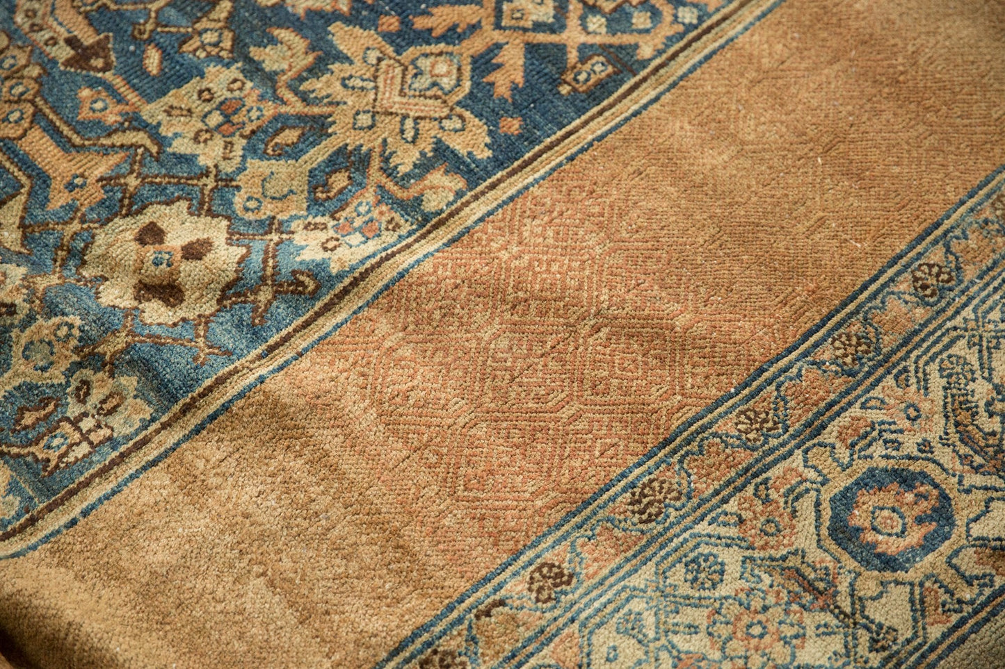 12.5x20 Antique Distressed Bibikabad Carpet