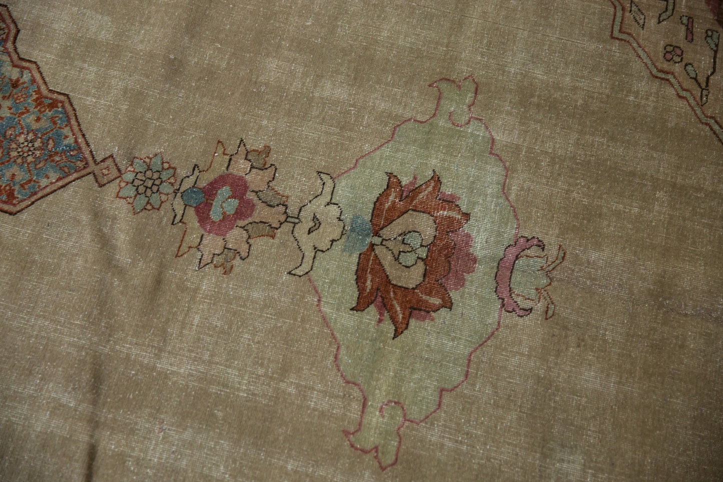 8x12 Vintage Distressed Tabriz Carpet