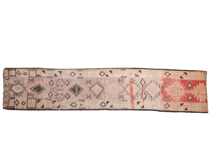 2.5x13 Vintage Distressed Moroccan Rug Runner