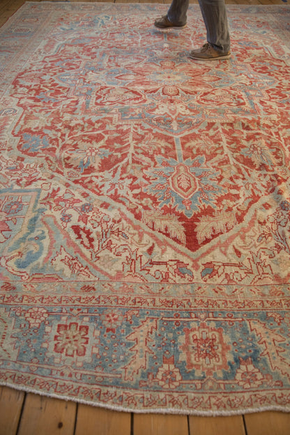 10x13 Vintage Distressed Heriz Carpet