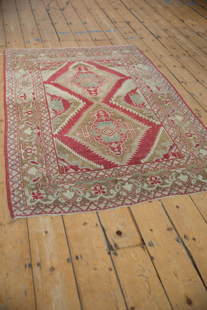 3.5x5.5 Vintage Distressed Caucasian Rug