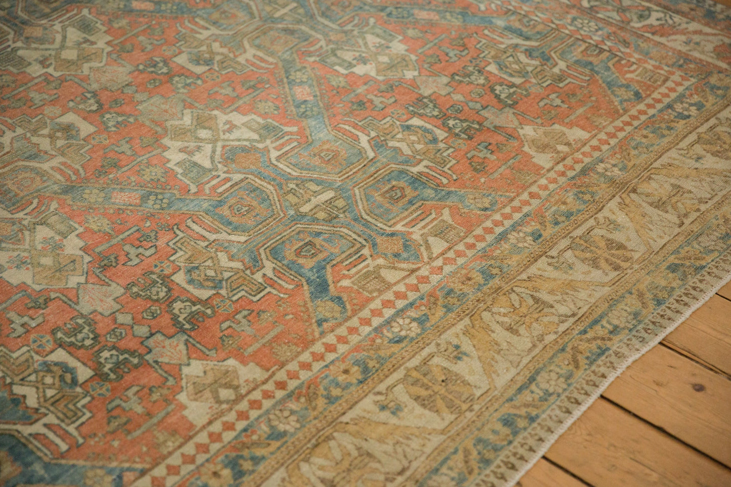 6.5x10 Vintage Distressed Caucasian Carpet