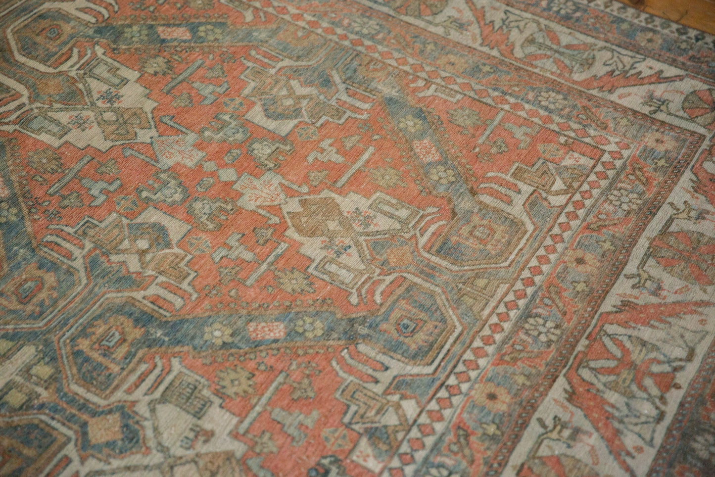 6.5x10 Vintage Distressed Caucasian Carpet
