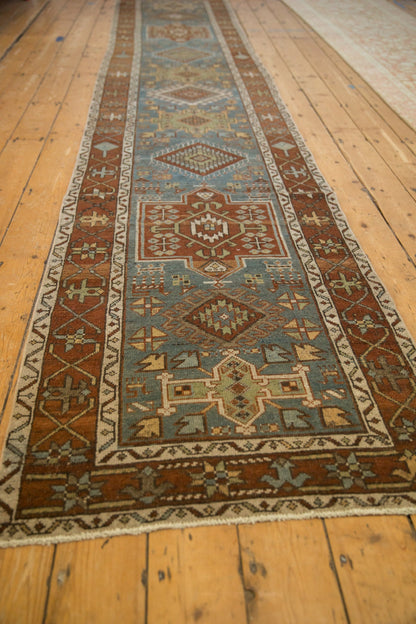3x14.5 Vintage Distressed Karaja Rug Runner