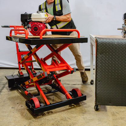 PRE ORDER: Electric Hydraulic Lift Table – 600 lb, 59 in. Extension Portable Powered Scissor Lift Cart for Warehouses, Shops & Material Handling