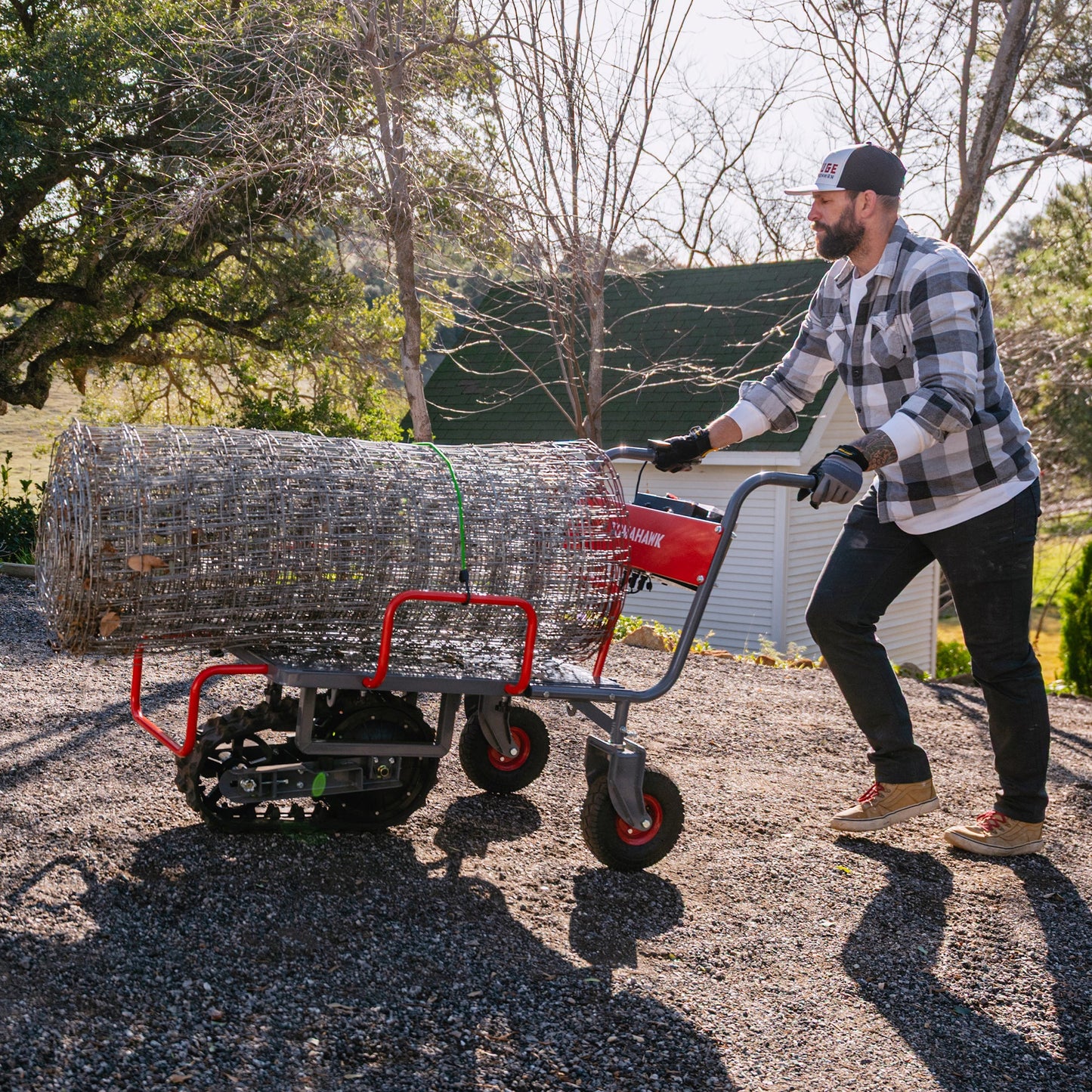 Tomahawk Electric Track Cart 330 lbs Load Capacity Battery Powered Utility Cart with Rubber Tread