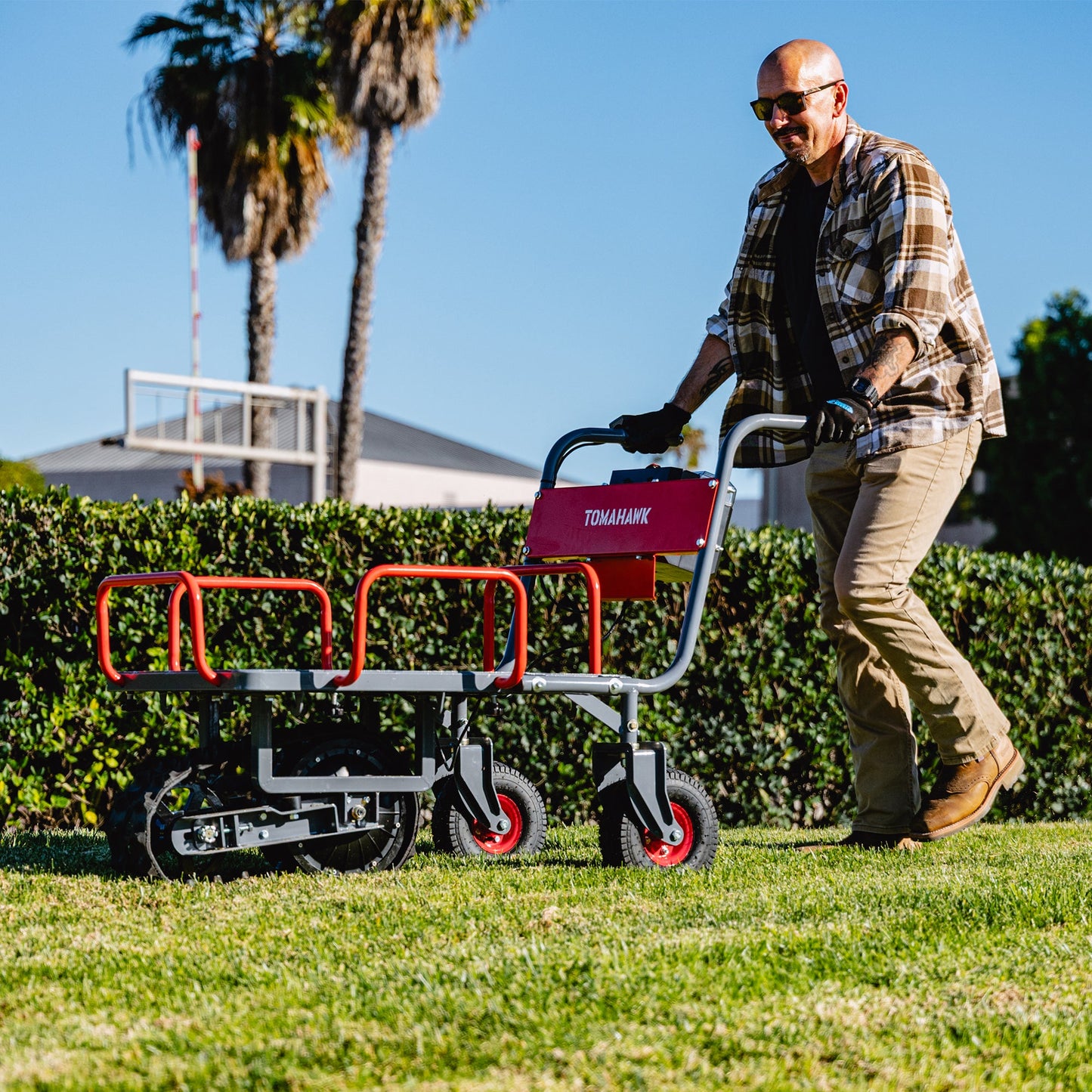Tomahawk Electric Track Cart 330 lbs Load Capacity Battery Powered Utility Cart with Rubber Tread