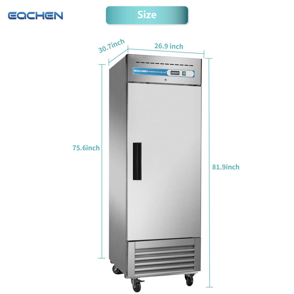 Commercial Reach in Fridge, 23 Cu.ft Stainless Steel Reach in Upright Fan Cooling Refrigerator