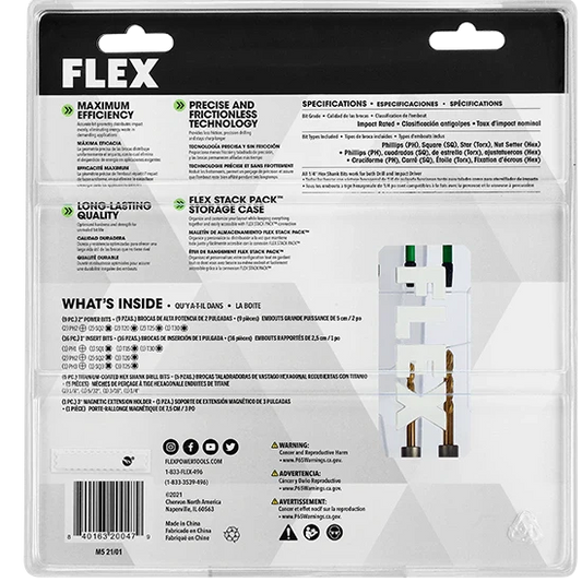 FLEX FAM10001-31 31pc. Impact Drill and Drive Bit Set