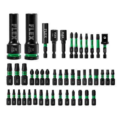 FLEX FAM10103-45 Impacks 45-Piece Impact Driver Bit Set
