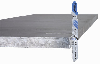 BOSCH T118B 5 pc. 3-5/8 In. 11-14 TPI Basic for Metal T-Shank Jig Saw Blades