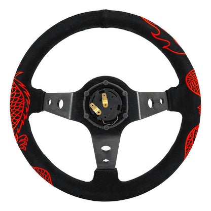 Track Ready Suede Steering Wheel Hub Adapter For Dodge GM Buick Chevy Vehicles