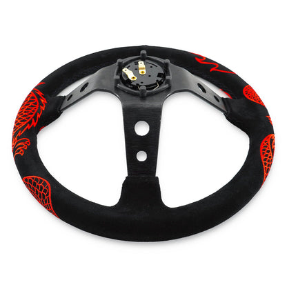 Track Ready Suede Steering Wheel Hub Adapter For Dodge GM Buick Chevy Vehicles