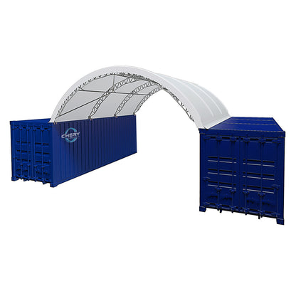 Reinforced 20'x20' Double Truss Container Shelter
