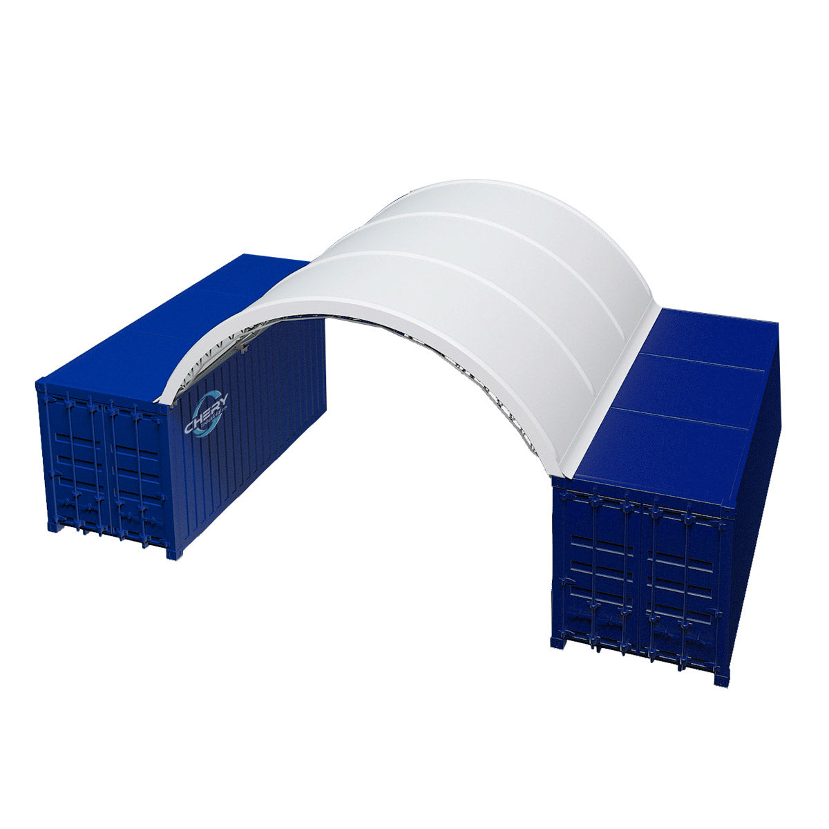 Reinforced 20'x20' Double Truss Container Shelter