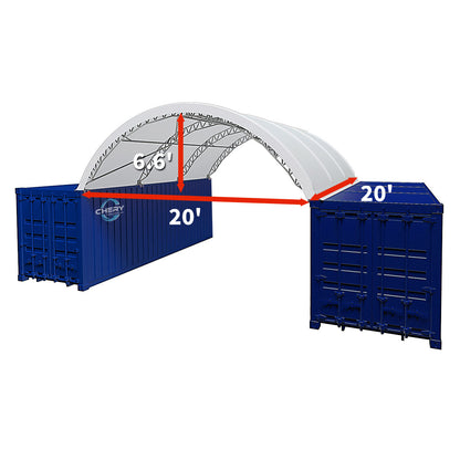 Reinforced 20'x20' Double Truss Container Shelter