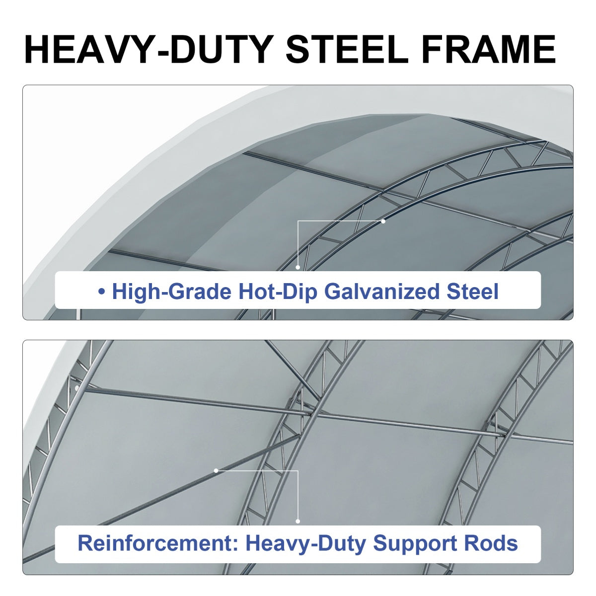 Reinforced 20'x20' Double Truss Container Shelter