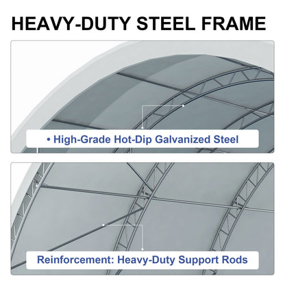 Reinforced 20'x20' Double Truss Container Shelter