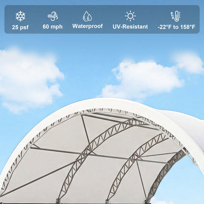 Reinforced 20'x20' Double Truss Container Shelter