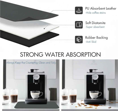 Coffee Bar Mat — Super Absorbent, Non-Slip | Strabella