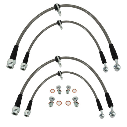 Stainless Steel Front & Rear Brake Line Kit for 92-95 Honda Civic w/rear disc EG