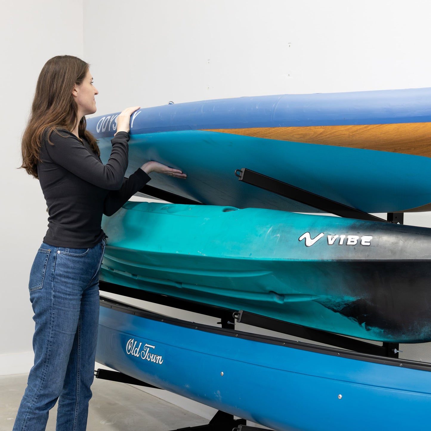 G-Watersport 3 Levels With Wheels | Single-Sided | Black