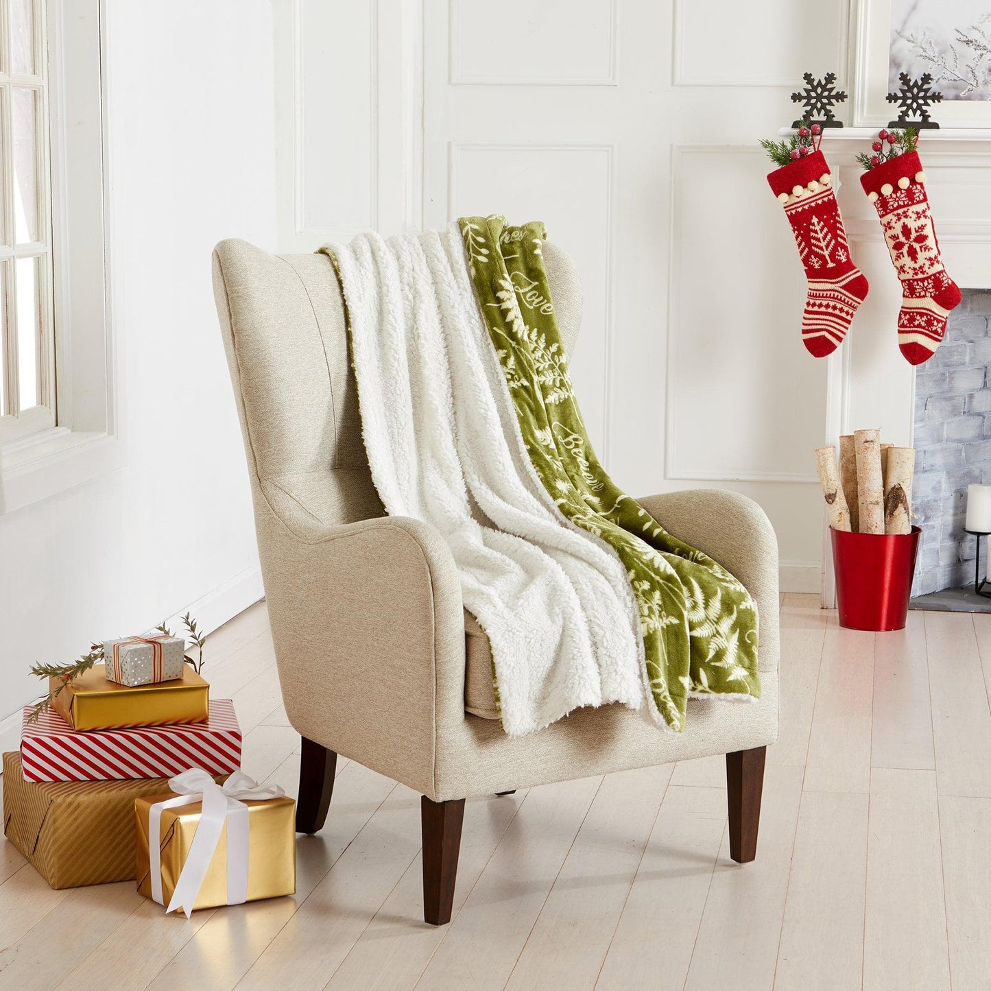 Holiday Sherpa Throw - Esmay Collection