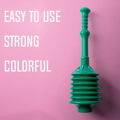 Bellows Accordion Toilet Plunger (Green)