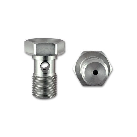 7/16" x 24 Banjo Bolt with 1.5mm Restriction for Turbo Oil Feeds HEL Stainless Steel