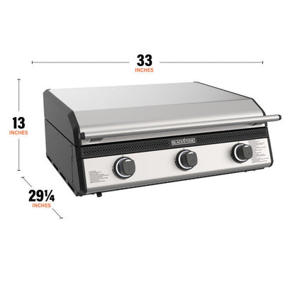 Blackstone 28" Deep Kitchen Griddle in Stainless Steel w/Hood