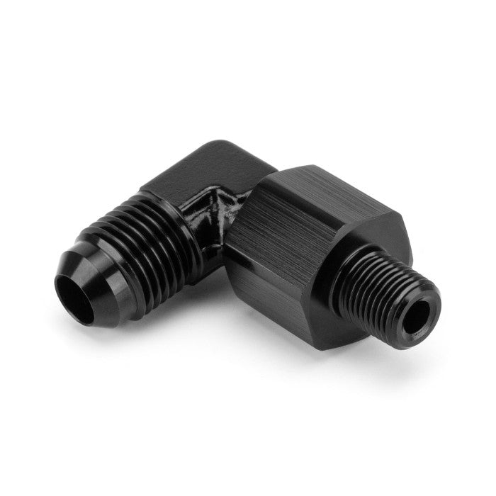 AN6 to 1/8" NPT Male-Male 90¬∞ Elbow Swivel Adapter HEL Aluminium