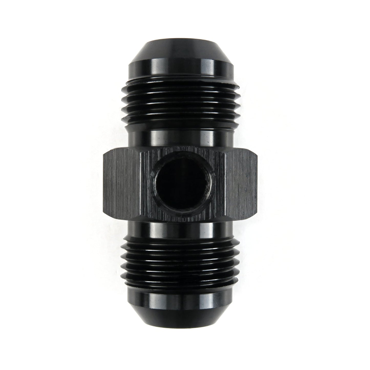AN10 Male to AN10 Male Straight Adapter with 1/8" NPT Sensor Port HEL Aluminium
