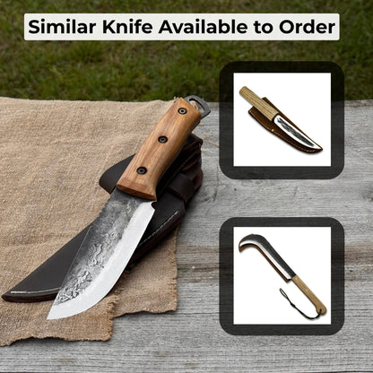 Hand-Forged Camping Knife, 12.5 cm (4.9 inches)