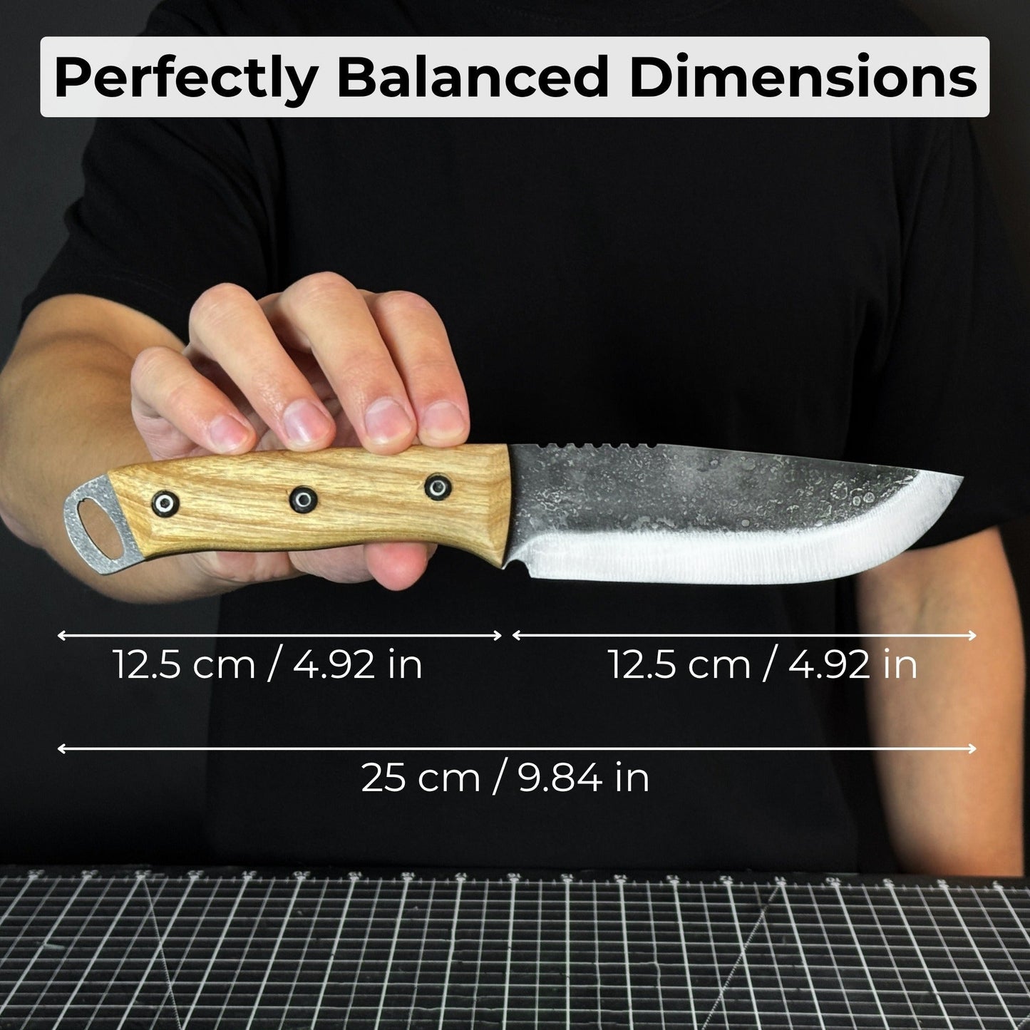 Hand-Forged Camping Knife, 12.5 cm (4.9 inches)
