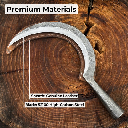 Hand-Forged Large Sickle, ⌀19 cm (7.5 inches)